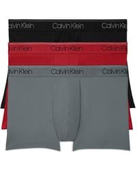 Calvin Klein - Microfiber Stretch Wicking Low Rise Boxer Briefs, Pack Of 3 - Lyst