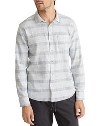 Marine Layer - Cotton Stretch Stripe Regular Fit Button Down Selvage Shirt - Lyst