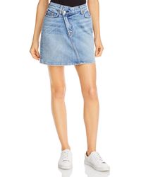 seven for all mankind white denim skirt