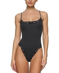 Skims - Fits Everybody Lace Cami Thong Bodysuit - Lyst