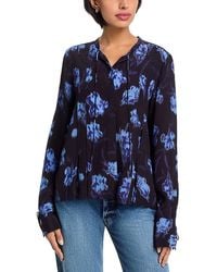 Rag & Bone - Arden Printed Pleated Blouse - Lyst