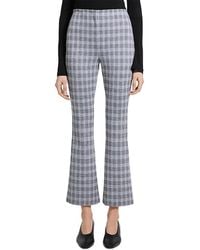 Theory - Check Print High Rise Kick Flare Pants - Lyst