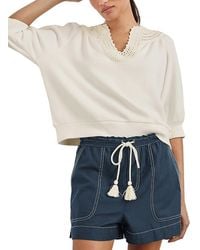 Rails - Mariposa Crochet Trim Split Neck Top - Lyst
