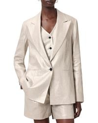 AllSaints - Averie Linen Blazer - Lyst