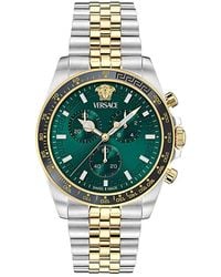 Versace - Greca Chrono Wave Chronograph Watch, 43Mm - Lyst