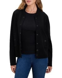 NIC+ZOE - Knit Snap Front Bomber Jacket - Lyst