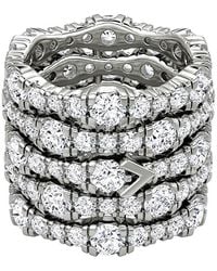 Vrai - Row Pave Ring - Lyst