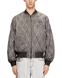 DIESEL - J-Type Argyle Diamonds Logo Bomber Jacket - Lyst