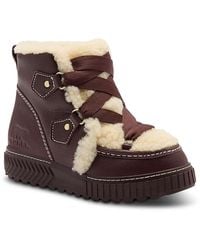Sorel - Ona Ave Alpine Shearling & Leather Snow Boots - Lyst