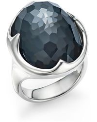 Ippolita Sterling Silver Rock Candy® Clear Quartz And Hematite Doublet Prince Ring - Metallic