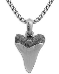 David Yurman - Sterling Shark's Tooth Amulet - Lyst