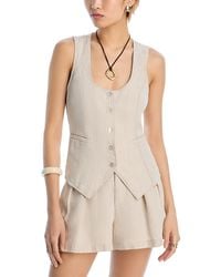 Bella Dahl - Scoop Neck Linen Vest - Lyst
