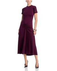 Victoria Beckham - Gathered Waist Midi T-Shirt Dress - Lyst