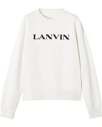 Lanvin - Embroidered Cotton Sweatshirt - Lyst