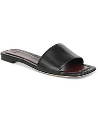 Vince - Valeria Leather Slide Sandals - Lyst