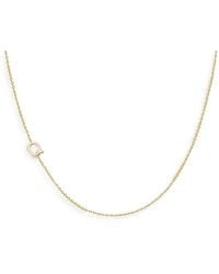 Zoe Lev - 14K Asymmetrical Initial Pendant Necklace, 18L - Lyst