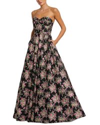 Mac Duggal - Strapless Sweetheart Brocade Floral A Line Gown - Lyst