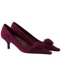 Prada - Suede Pumps - Lyst