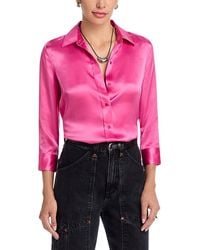 L'Agence - Dani Silk Charmeuse Blouse - Lyst