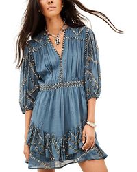Ba&sh - Poly Fit & Flare Mini Dress - Lyst