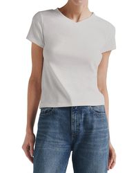 DL1961 - Shrunken Cotton Stretch Tee - Lyst
