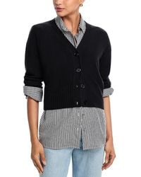 Aqua - V Neck Cashmere Cardigan - Lyst