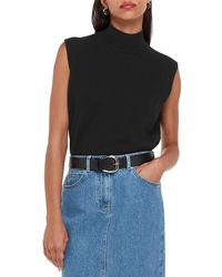 Whistles - Funnel Neck Knit Tank Top - Lyst