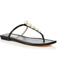 Jimmy Choo Leather Alaina Embellished Sandals in Pink - Lyst