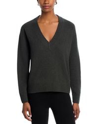 Aqua - Cashmere Drop Shoulder V Neck Sweater - Lyst