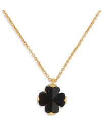 Kate Spade - Spade Flower Stone Mini Pendant Necklace, 16-19 - Lyst
