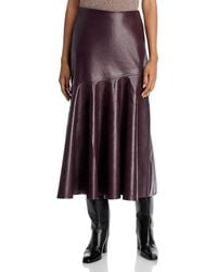 French Connection - Kayleigh Faux Leather Midi Skirt - Lyst