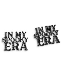 BaubleBar - Spooky Era Pave Text Stud Earrings - Lyst
