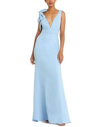 Mac Duggal - Sleeveless V Neck Bow Detail Mermaid Gown - Lyst