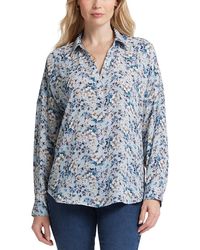 NYDJ - Becky Dot Print Blouse - Lyst