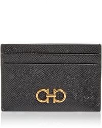 Ferragamo - Salvatore Gancini Leather Card Case - Lyst