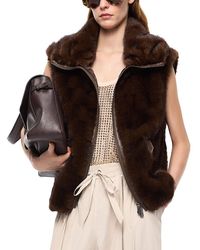 Pinko - Glossina Faux Fur Gilet Vest - Lyst