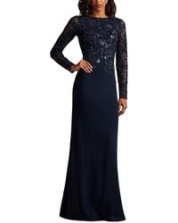 Tadashi Shoji - Forena Embroidered Crepe Gown - Lyst