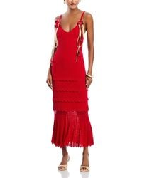 Aqua - X Angelica Hicks Spaghetti Strap Crochet Maxi Dress - Lyst