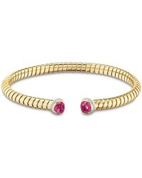 Marina B - 18K Trisolina Ruby & Diamond Torque Bangle Bracelet - Lyst