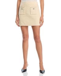 Aqua - Crystal Button Sweater Skirt - Lyst