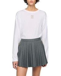 Sandro - Ezrane Embroidered Long Sleeve Tee - Lyst