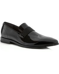 hugo boss highline patent leather loafers