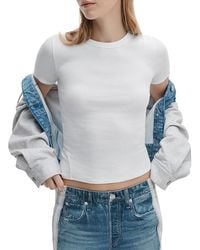 Rag & Bone - The Essential Rib Crewneck Tee - Lyst