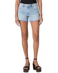 PAIGE - Dylan Raw Hem Mid Rise Denim Shorts - Lyst