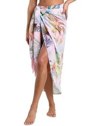 L'Agence - Marena Colorful Palm Sarong Cover Up - Lyst