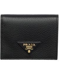 Prada - Small Leather Wallet - Lyst