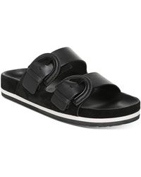 vince women's glyn double buckle slide sandals