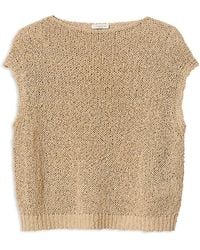 Lafayette 148 New York - Open Stitch Boat Neck Sweater - Lyst