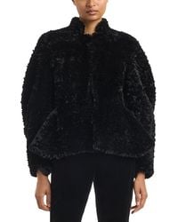 LIBEROWE - Shearling Peplum Jacket - Lyst