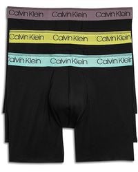 Calvin Klein - Microfiber Stretch Wicking Boxer Briefs, Pack Of 3 - Lyst